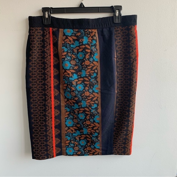 Anthropologie Colorful Dolan Jacquard Button Pencil Skirt Size M NWT Rare Find! - Picture 4 of 10